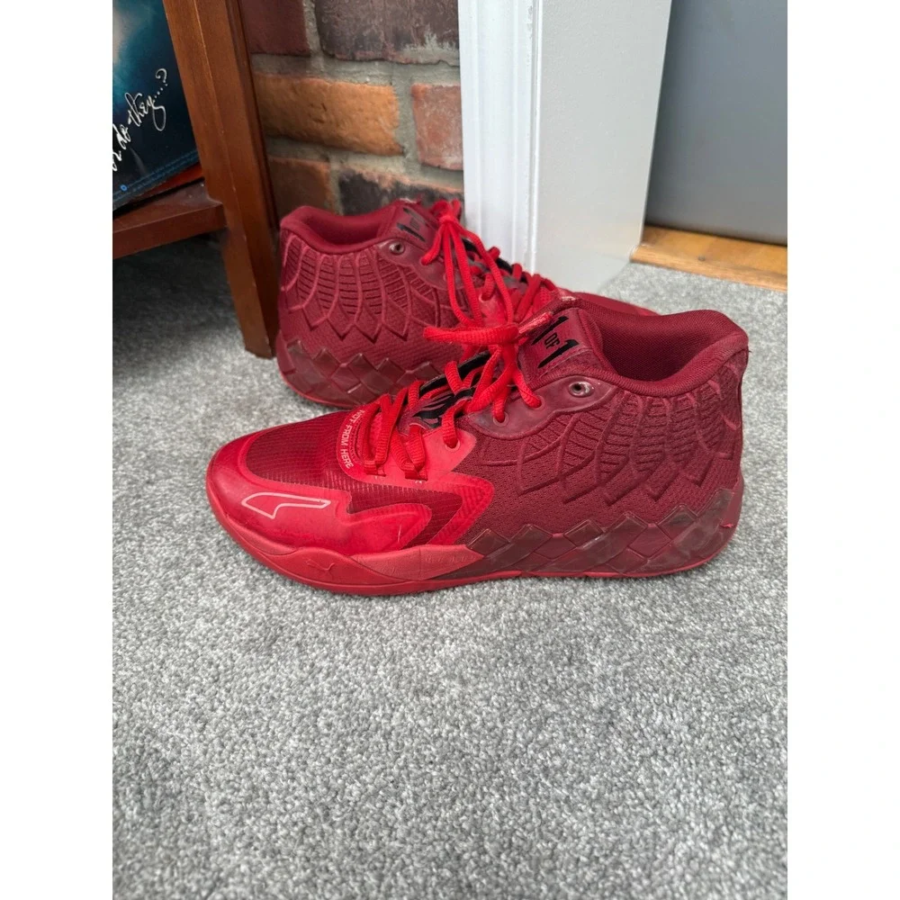 PUMA LaMELO Ball‎ MB.01 Shoes Mens Sz 11 Red Basketball Gym Sneakers